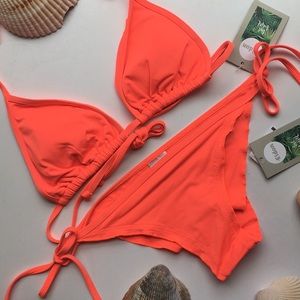 NET Bikini Set Triangle Top w/ Mid Cov Bottom